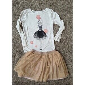 Crazy 8 Size 7/8 Tulle Skirt Set Ballerina Long Sleeve